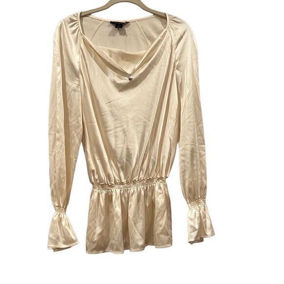 St.John Vintage Ivory Silk Blouse Sz.P - Picture 1 of 4